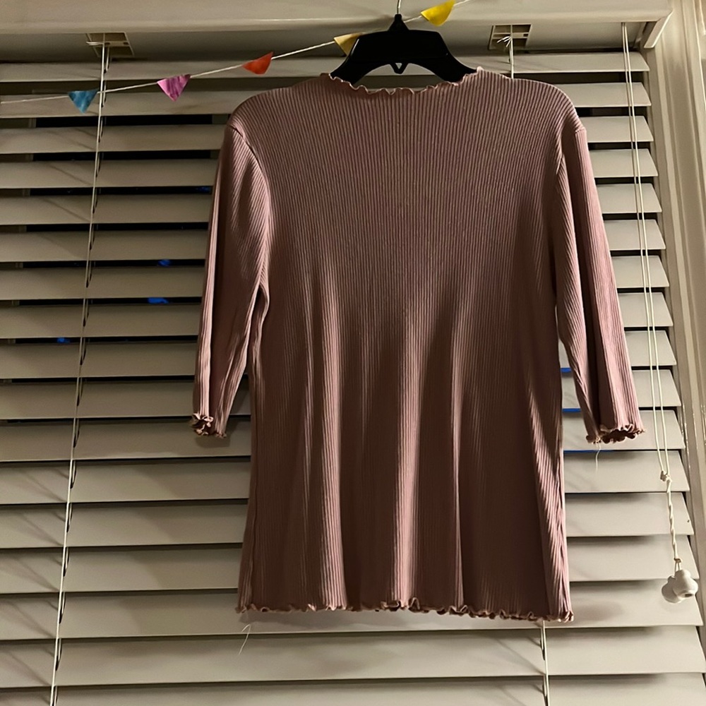 Pink smocked shirt
